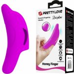 Pretty Love Delphini fioletowy – stymulator palcowy, silikonowy, 10 trybów, USB