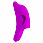 Pretty Love Delphini fioletowy – stymulator palcowy, silikonowy, 10 trybów, USB