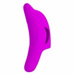Pretty Love Delphini fioletowy – stymulator palcowy, silikonowy, 10 trybów, USB