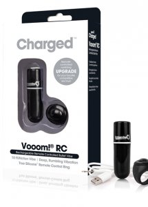 Sexshop - The Screaming O Charged Remote Control Vooom Bullet  Czarny - Potężny mini wibrator ze zdalnym sterowaniem - online