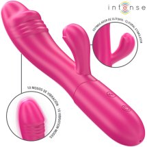 Intense Ivy elastyczny wibrator silikonowy, 10 trybów, różowy, stymulujący język, USB, IPX7