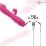 Intense Ivy elastyczny wibrator silikonowy, 10 trybów, różowy, stymulujący język, USB, IPX7