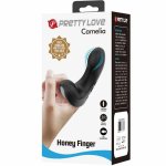 Pretty Love Camelia Finger model z 7 trybami wibracji, czarny, silikon, USB, kompaktowy