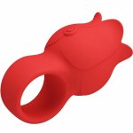 Pretty Love Jae model w kształcie róży, silikonowy, 10 trybów, czerwony, magnetyczne ładowanie USB