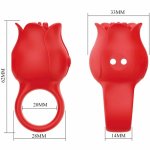 Pretty Love Jae model w kształcie róży, silikonowy, 10 trybów, czerwony, magnetyczne ładowanie USB
