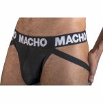 MACHO MX25NN Jockstrap czarny półprzezroczysty XL – elastyczny, anatomiczny model
