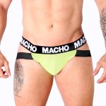 Macho MX28FA Jockstrap żołty XL – elastyczna bielizna sportowa, podwójne paski