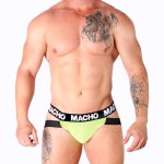 Macho MX28FA Jockstrap żołty XL – elastyczna bielizna sportowa, podwójne paski
