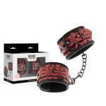 BEGME Kajdanki Premium Red Edition – regulowane, neoprenowa wyściółka, wegańska skóra, czerwone