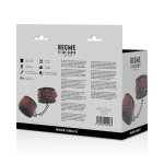 BEGME Kajdanki Premium Red Edition – regulowane, neoprenowa wyściółka, wegańska skóra, czerwone