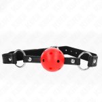 KINK Model 1 – Regulowany system z czerwoną kulą silikonową 4,5 cm, pasek syntetyczny