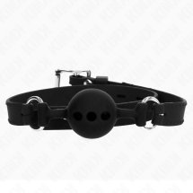KINK – pasek z kulką silikonową S, czarny, regulacja 35-51 cm, kulka 4 cm