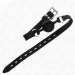 KINK – pasek z kulką silikonową S, czarny, regulacja 35-51 cm, kulka 4 cm