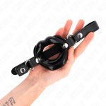 KINK Knebel Usta 8 cm – Czarny pasek skórzany, regulacja 39-58 cm