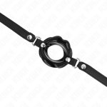 KINK Knebel Usta 8 cm – Czarny pasek skórzany, regulacja 39-58 cm