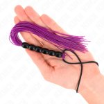 Kink Mini Silikonowy Bicz 6 Fioletowych Koralików 26 cm – elastyczny, kompaktowy