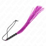 Kink Mini Silikonowy Bicz 6 Fioletowych Koralików 26 cm – elastyczny, kompaktowy