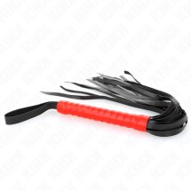 KINK Bicz Miękki z Ogonem 50 cm Czarny – elastyczny model, ekoskóra