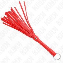 KINK Mini Bat Red 28 cm – kompaktowy bat skórzany, czerwony uchwyt