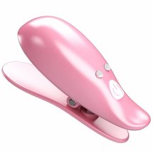 Pretty Love Leaf Wibrujące Klipsy Magnetyczne Różowe 10 Trybów – USB, Wodoodporne