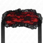 KINK Koronkowy Bandaż Model 3 Czarny 22,5x11 cm – regulowany, dekoracyjna koronka