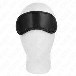 KINK Satynowa Maskująca Opaska Czarna 19x6 cm – regulowana, delikatna, klasyczny design