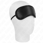 KINK Satynowa Maskująca Opaska Czarna 19x6 cm – regulowana, delikatna, klasyczny design