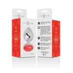 Intense Diamond Plug aluminiowy metalowy korek z czerwonym kryształem S, gładka powierzchnia