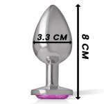 Intense Korek metalowy anatomiczny różowe serce rozmiar M 8 cm, ergonomiczny