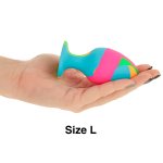 Intense Zestaw kolorowych wtyczek silikonowych – 3 rozmiary, wzór tie-dye, anatomiczne