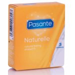 Pasante Naturelle Prezerwatywy anatomiczne 3 sztuki, naturalny lateks, certyfikat CE