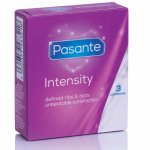 Pasante Ribs & Dots Intensity Prezerwatywy teksturowane 3 sztuki, anatomiczny model