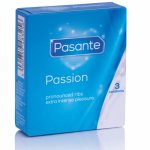 Pasante Ripped Passion Prezerwatywy teksturowane z wypustkami 3 sztuki, naturalny lateks