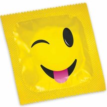 Pasante Smiley Torba 144 sztuki, prezerwatywy lateksowe z kolorowymi wzorami, 54 mm
