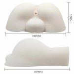 Baile Model Analny z Wibracjami i Pilotem, kompaktowy, naturalny kolor, TPE