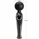 Pretty Love Skyler Czarna – różdżka masażer z LCD, 10 trybów, 9 poziomów, USB-C