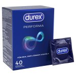 Durex Performa 40 szt. – anatomiczne prezerwatywy z żelem opóźniającym, Easy-On