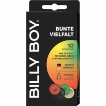 Billy Boy Colorful Variety 12 szt. – kolorowe prezerwatywy z wypustkami, smakowe, lateks