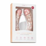 EasyToys Podwójny Model Intymny 50 cm – elastyczny, teksturowany, beżowy, PVC