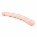 EasyToys Podwójny Model Intymny 50 cm – elastyczny, teksturowany, beżowy, PVC