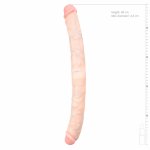 EasyToys Podwójny Model Intymny 50 cm – elastyczny, teksturowany, beżowy, PVC