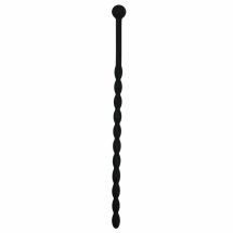 Sinner Gear Dilator silikonowy falisty czarny – segmentowa struktura, uchwyt zabezpieczający
