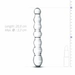 Glas No. 19 – Szklana Forma Anatomiczna z Segmentowanymi Kulami, 19 cm, uniwersalny design