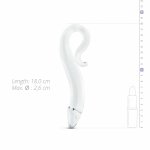 Glas Szklany Model No. 14 – Transparentna Forma Anatomiczna, 21 cm, zakrzywiony uchwyt