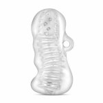 M for Men Hand Tool przezroczysta maszyna intymna z teksturą i ergonomicznym uchwytem elastomer