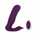 Evolved Velvet Hammer Purple – masażer intymny, podwojny system, wodoodporny, silikon