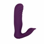 Evolved Velvet Hammer Purple – masażer intymny, podwojny system, wodoodporny, silikon