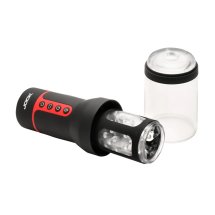 Auto Spin zaawansowana maszyna intymna obrotowo-impulsowa, czarna, przezroczysta obudowa, USB
