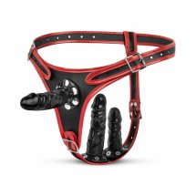 Fetish Collection Triple System Intymny – system z 3 wkładami, czarno-czerwony