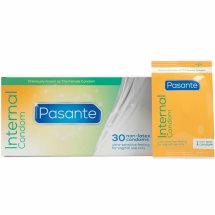 Pasante Female Condom 30 sztuk – Prezerwatywy wewnętrzne bez lateksu, bezzapachowe, nasączone lubrykantem